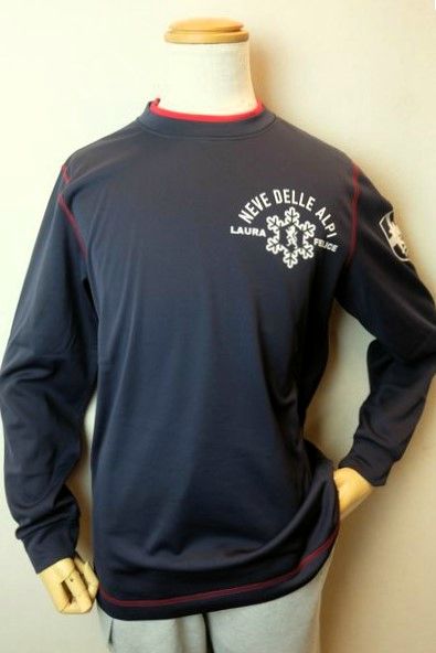 【LAURA FELICE】ラウラフェリーチェ ハイネック 長袖 ネイビー M LAURA FELICE】ラウラフェリーチェ ハイネック 長袖 ネイビー M