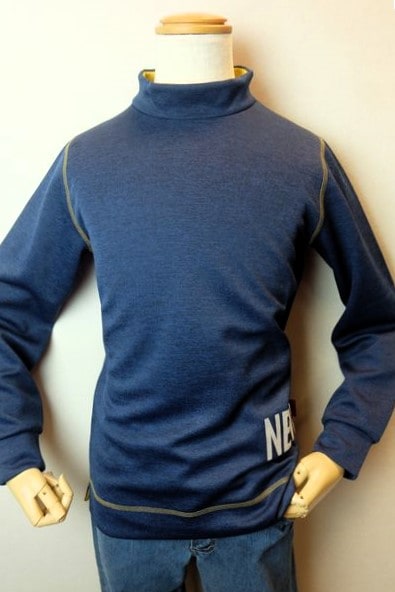 【LAURA FELICE】ラウラフェリーチェ ハイネック 長袖 ネイビー M LAURA FELICE】ラウラフェリーチェ ハイネック 長袖 ネイビー M