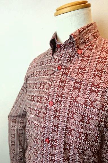 セール５０％ＯＦＦスペシャルプライス ヴィンチ VINCI カジュアルシャツ エンジ 秋冬新作 ボタンダウンカラー メンズウェア ヴィンチ服画像１