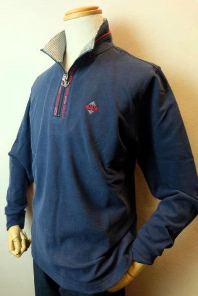 セール５０％ＯＦＦスペシャルプライス ヴィンチ VINCI トレーナー ブルー 秋冬新作 カットソー メンズウェア ヴィンチ服画像１