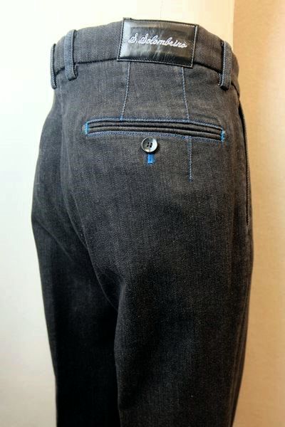 castelbajac デニム風ストレッチパンツ クマ S 〇〇CASTELBAJAC