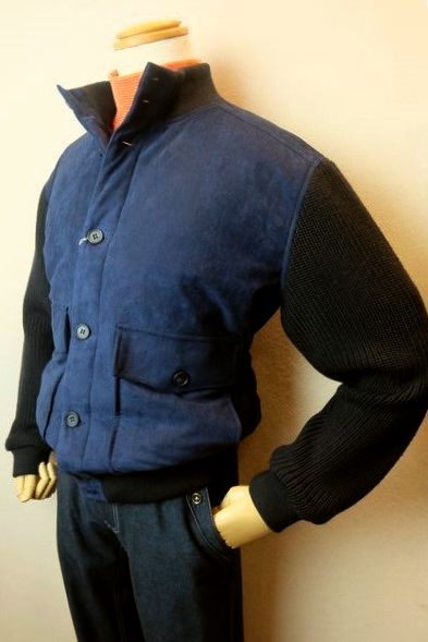 セール５０％ＯＦＦスペシャルプライス ヴィンチ VINCI 中綿ジャケット ネイビー 秋冬新作 メンズウェア ブルゾン ヴィンチ服画像１