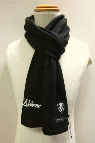 セール30%OFF バーニヴァーノ BARNIVARNO マフラー ブラック 秋冬定番品 カシミヤ100% 日本製 メンズウェア画像1