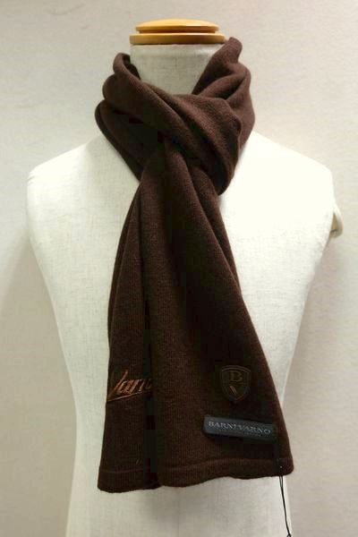 セール30%OFF バーニヴァーノ BARNIVARNO マフラー ブラウン 秋冬定番品 カシミヤ100% 日本製 メンズ レディース画像1