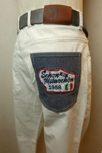 セール３５％ＯＦＦ ショーン・バイ・ミラショーン milaschon ジーンズ ホワイト 春夏新作 ストレッチジャージデニム メンズウェア画像１