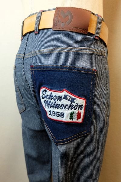 ショーン・バイ・ミラショーン milaschon ジーンズ ヒッコリーデニム ブルー 春夏新作 メンズウェア画像１