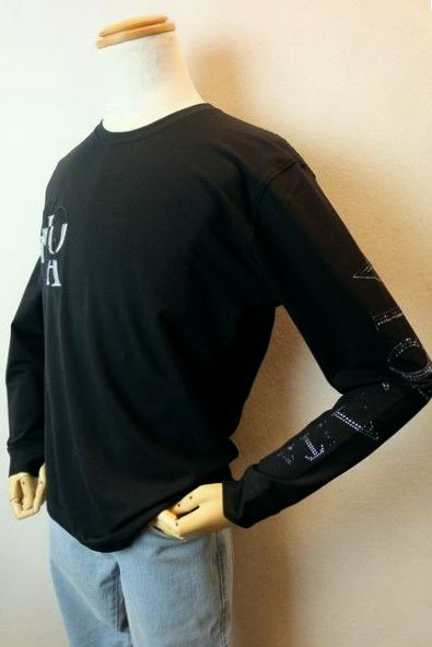 ヴィオラ VIOLA ロングＴシャツ ブラック 春夏新作 ベア天竺 ストレッチカットソー メンズウェア画像１
