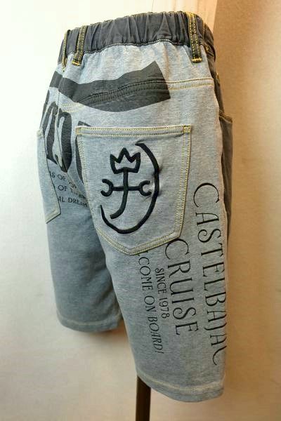 セール３５％ＯＦＦ カステルバジャック CASTELBAJAC ハーフパンツ ブラック 春夏新作 ストレッチデニム スウェット ゴルフ メンズウェア画像１