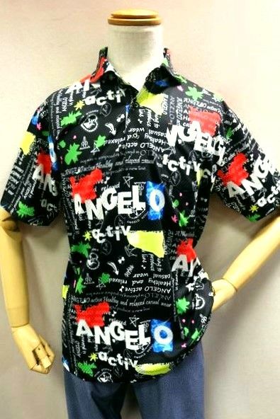アンジェロ・アクティブ ANGELOactive 半袖ポロシャツ ブラック 春夏新作 ガルバス カットソー アンジェロ服 メンズウェア画像１