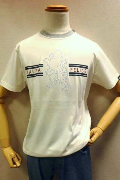 ラウラフェリーチェ Laura Felice 半袖Tシャツ ホワイト 春夏新作 カットソー ブリングアウト メンズウェア画像1