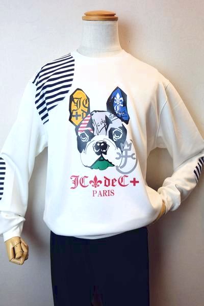 カステルバジャック CASTELBAJAC トレーナー ホワイト 秋冬新作 ゴルフ ダンボールニット メンズウェア画像１