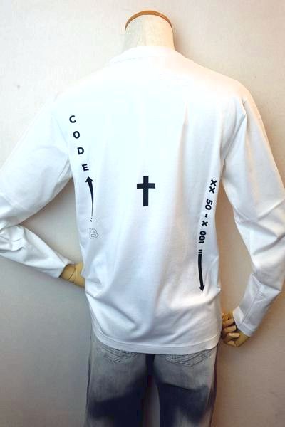 コードビープラス CODE:B＋ ロングＴシャツ ホワイト オールシーズン新作定番品 カットソー シルケット天竺 日本製 バラシ メンズウェア画像１