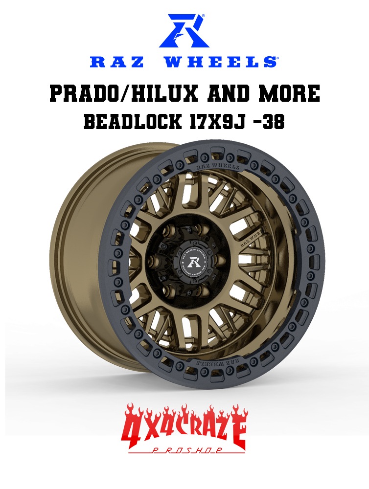 PRADO/HILUX125 and more RAZ CV01  BEADLOCK 17x9J -38
