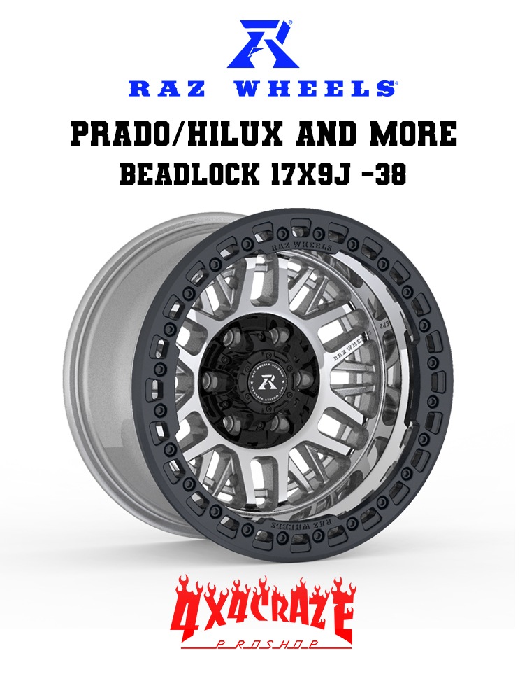 PRADO/HILUX125 and more RAZ CV01  BEADLOCK 17x9J -38