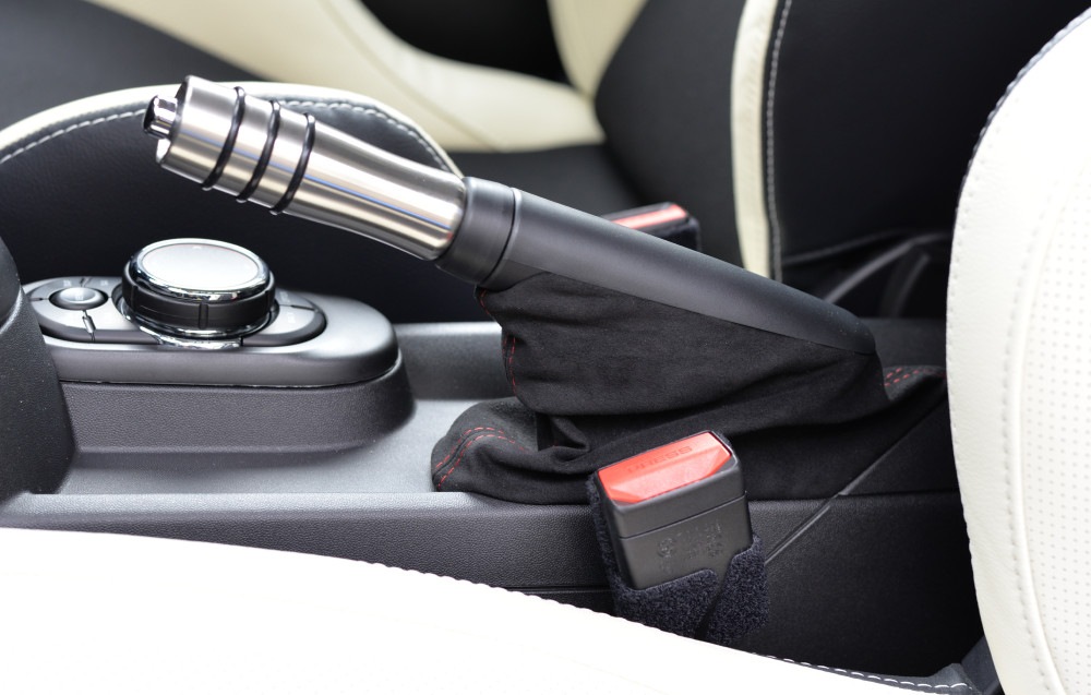 BMW 3代目 MINI サイドブレーキブーツ本革＆ウルトラスエード