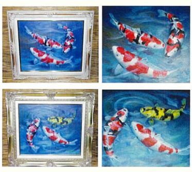 近藤忠男氏 錦鯉絵画 6号 中絵サイズ 409 318 Mm