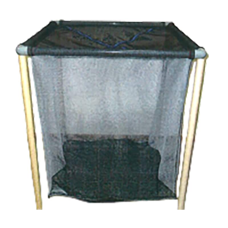 【フローティング生けす網 特選】No.4000［縦50cm横50cm深さ50cm］（黒/網目5mm/ﾃﾄﾛﾝ）