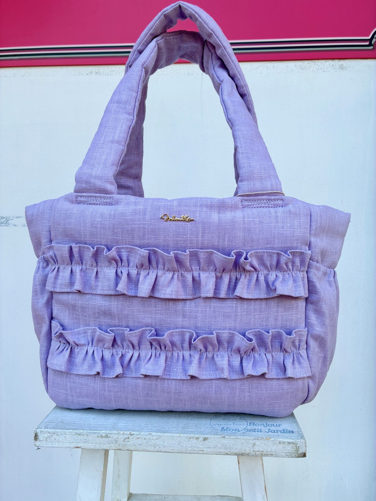 mimtto Sherbet Linen Ruffle Bag