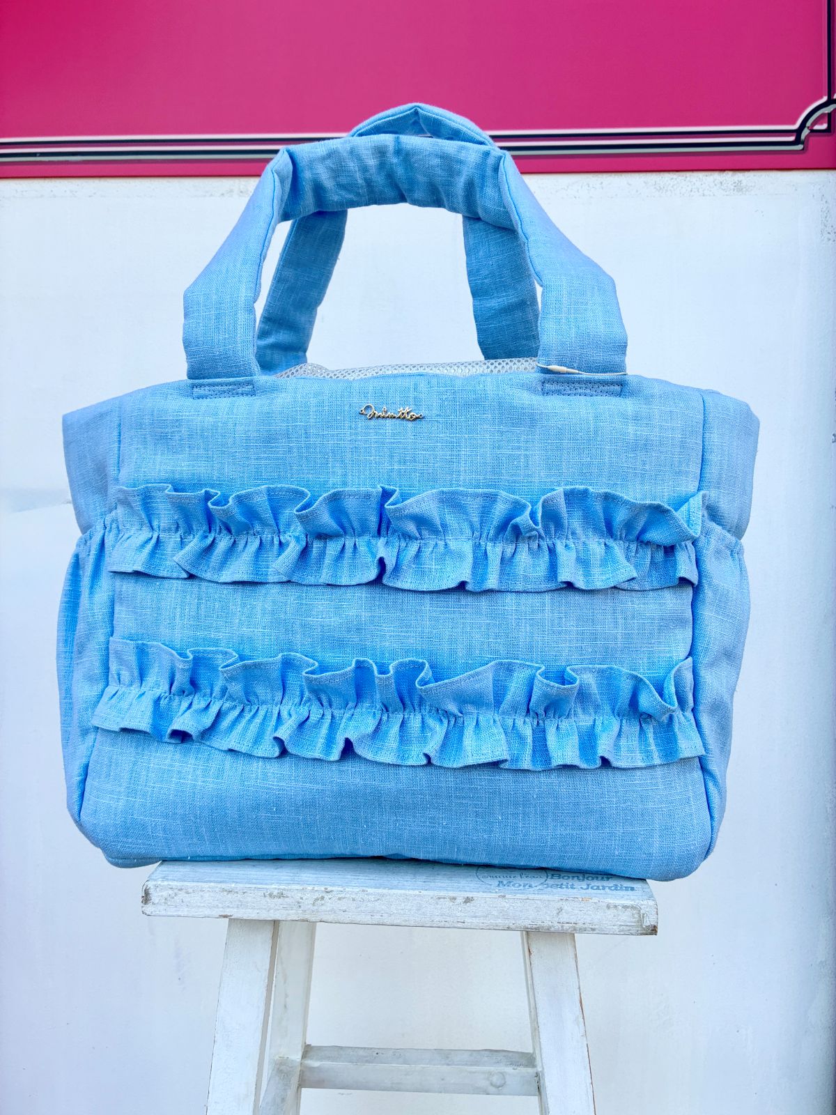 mimtto Sherbet Linen Ruffle Bag