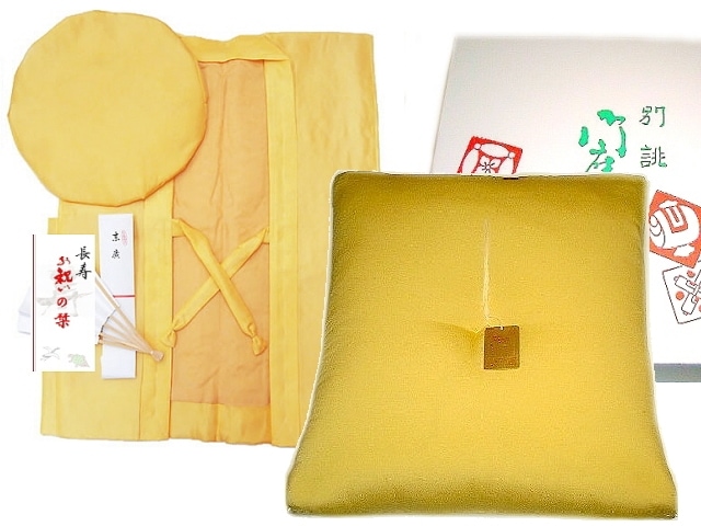 米寿(正絹高級)祝着3点セット+最高級座布団（縮緬）セットG5-20