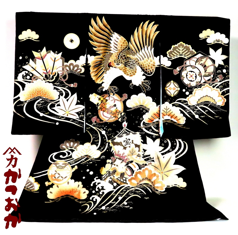 昭和のよき時代 豪華刺繍 産着 七五三セット