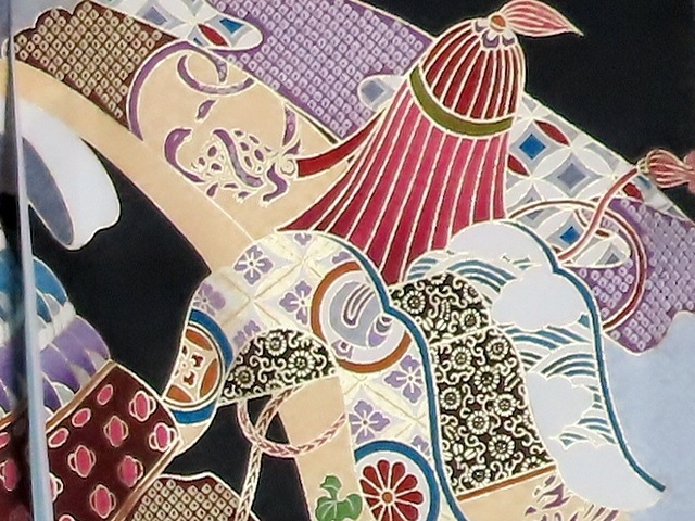 ちゃくら新品男子正絹産着祝着京友禅豪華多色手描き染、特選大将兜に祝い古典文 ちゃくら新品男子正絹産着祝着京友禅豪華多色手描き染、特選