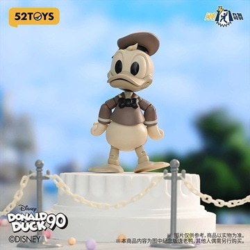 公式】52TOYS 3.75'シリーズ ドナルドダック モノクロ