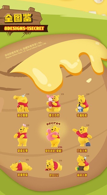 52TOYS ディズニー のんびりプーさん 8種セット　イーヨー　ピグレット ディズニー くまのプーさん のんびりプーさん DISNEY 8種+