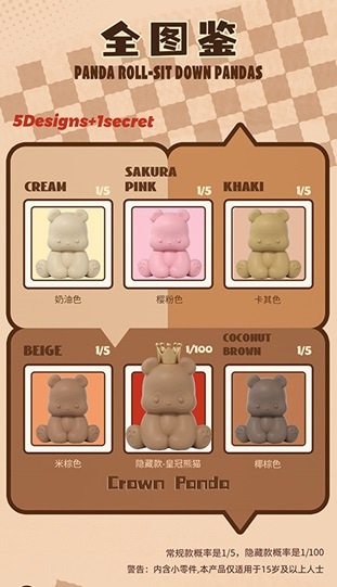 BLINDBOX PANDA ROLL（パンダロール） お座りパンダ シリーズ