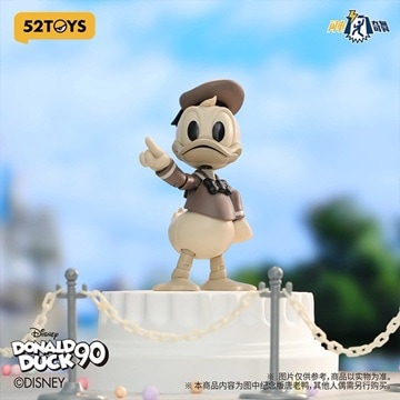 公式】52TOYS 3.75'シリーズ ドナルドダック モノクロ