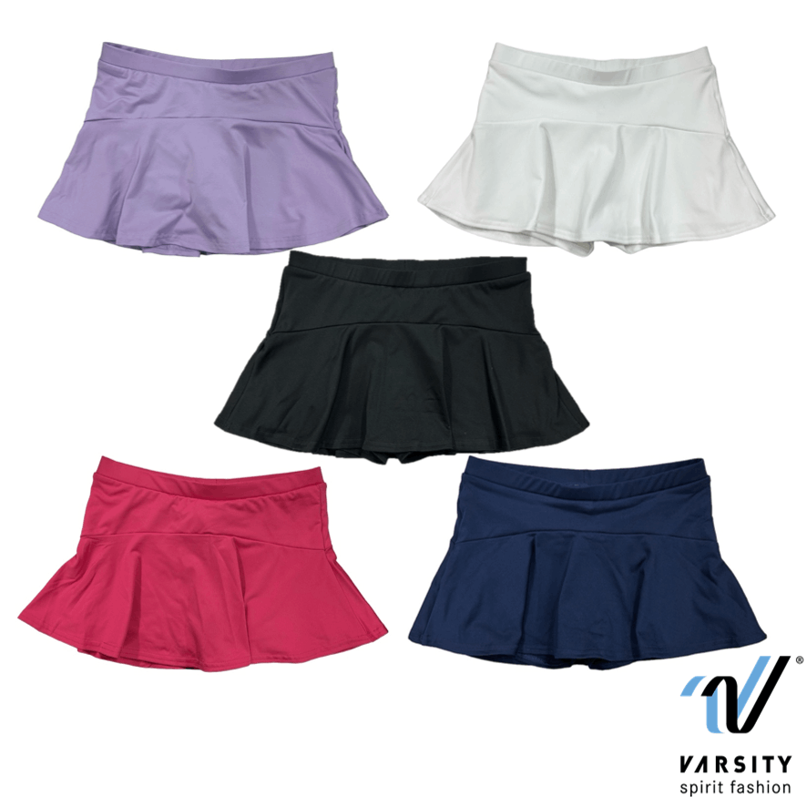 ◆◇大きい◆VARSITY オレンジ系プリーツスカート★チアリーディング部 チアリーダーユニフォーム B75 : チア チアガール チアリーダー 衣装 レディース