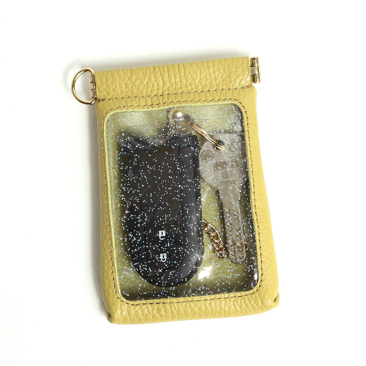 キーチェーン付パスケース キーケース マルチポーチ バネポーチ