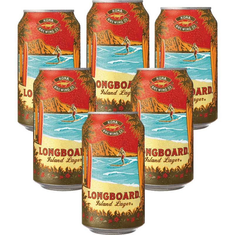 ★ハワイの人気ビール！ロングボードアイランドラガー6缶セット　