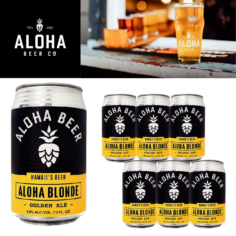 ★新商品・ハワイの人気ビール!アロハビール アロハブロンド6缶セット