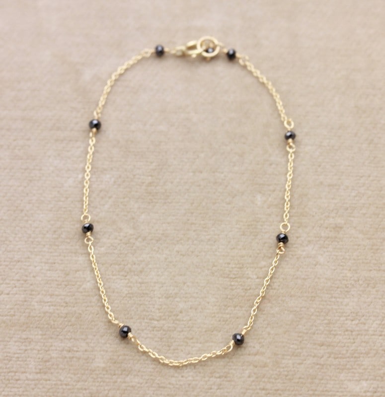 ぺパンブレスレットBL-06ブラックダイヤ | ジェイパールオンライン  