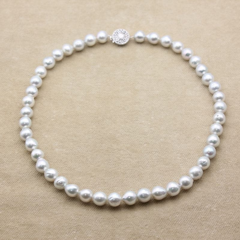 アコヤ真珠ナチュラルブルーバロックネックレス01 8.0~8.5mm/42cm