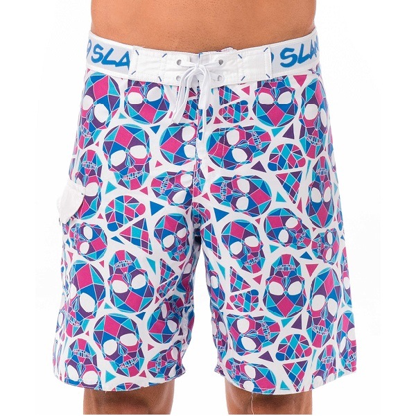 メンズ サーフパンツ ロング丈 Sllsdw Pm 柄 Skullmond White Mens サーフパンツ 69slam ロックスラム 日本代理店 メンズ レディース