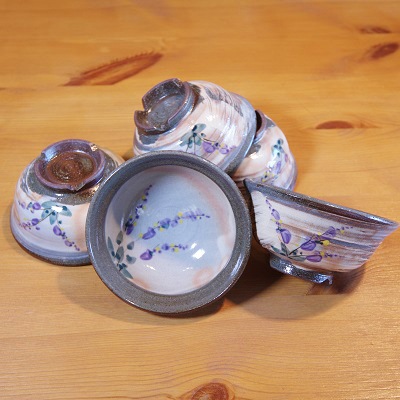 萩焼 陶華山窯 小鉢5客揃 （松尾優子作） なら 全国の焼き物や陶磁器