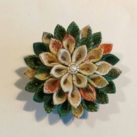 玉手箱　つまみ細工ブローチＤ（１点物）|玉手箱　和小物&装飾品|女性作家ハンドメイド雑貨