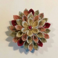 玉手箱　つまみ細工ブローチＦ（１点物）|玉手箱　和小物&装飾品|女性作家ハンドメイド雑貨