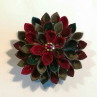 玉手箱　つまみ細工ブローチＨ（１点物）|玉手箱　和小物&装飾品|女性作家ハンドメイド雑貨