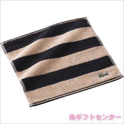 LACOSTE ラコステ Lペルマナント タオルハンカチ ベージュ LV7099Z_BE
