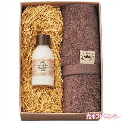 SABON シルキーボディミルク50ml＆オーガニックタオル