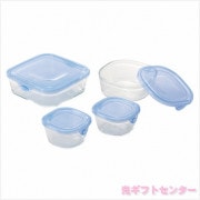 iwaki　イワキ　パック＆レンジ　角型４点セット　ブルー　PS-NPR-4B|キッチン用品＆生活雑貨|全ギフト一覧