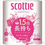 スコッティ　フラワーパック１.５倍長持ち（８ロール・ダブル）　29891