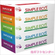 シンプルエコBOXティッシュ（１００W・５箱）