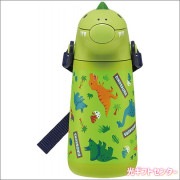 ダイカットステンレスストローボトル（４００ｍｌ）　ディノサウルス　SSH4D