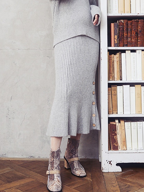 angora knit skirt