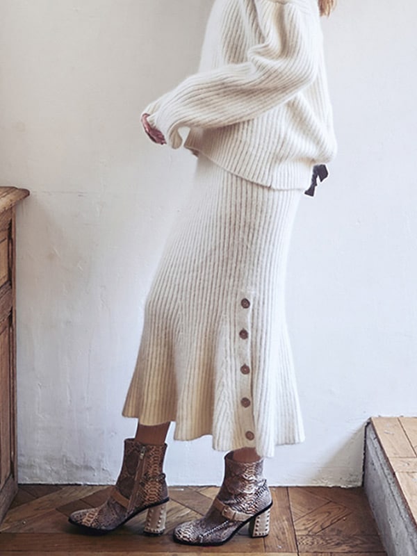 angora knit skirt