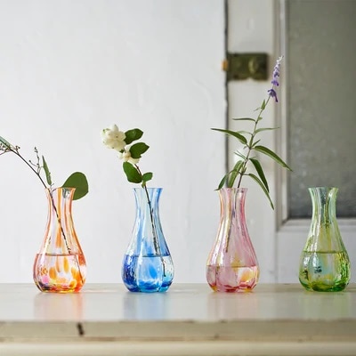 津軽びいどろ 花ひかり 花瓶 | キッチン&インテリア,ガラス食器